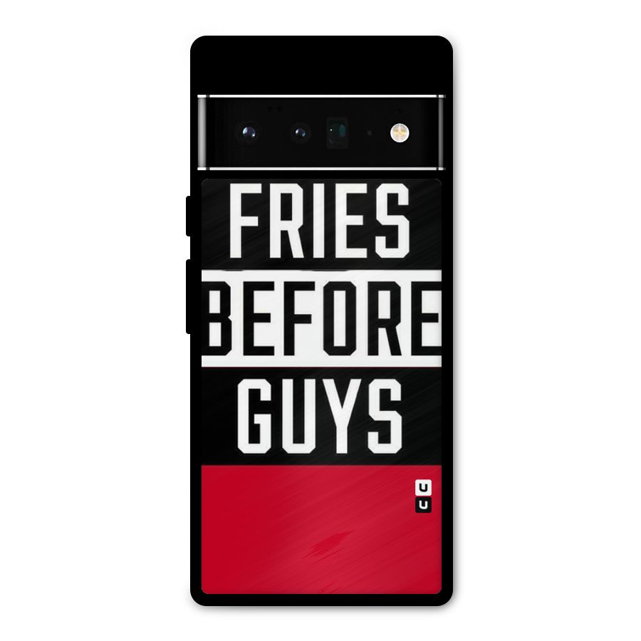 Fries Love Stripes Metal Back Case for Google Pixel 6 Pro
