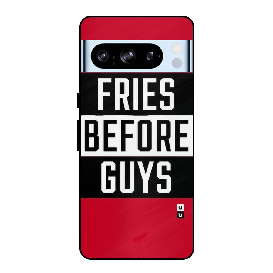 Fries Love Stripes Metal Back Case for Google Pixel 8 Pro