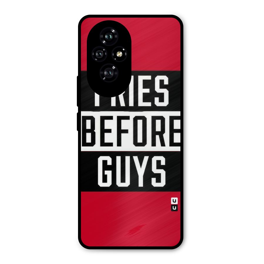 Fries Love Stripes Metal Back Case for Honor 200