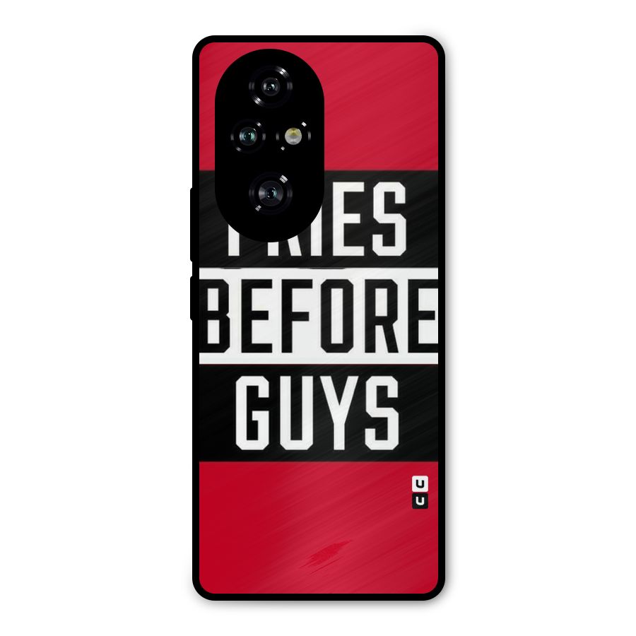 Fries Love Stripes Metal Back Case for Honor 200 Pro