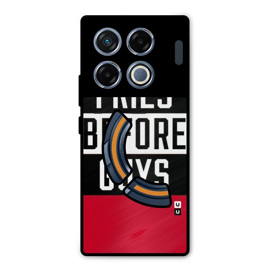 Fries Love Stripes Metal Back Case for Infinix GT 20 Pro