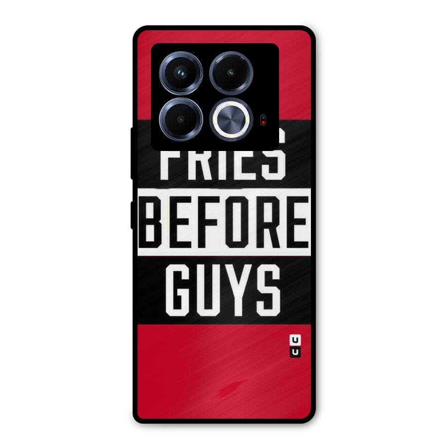 Fries Love Stripes Metal Back Case for Infinix Note 40 5G