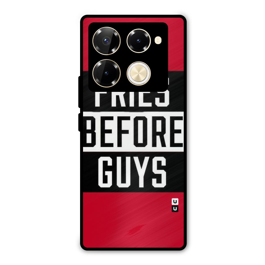 Fries Love Stripes Metal Back Case for Infinix Note 40 Pro