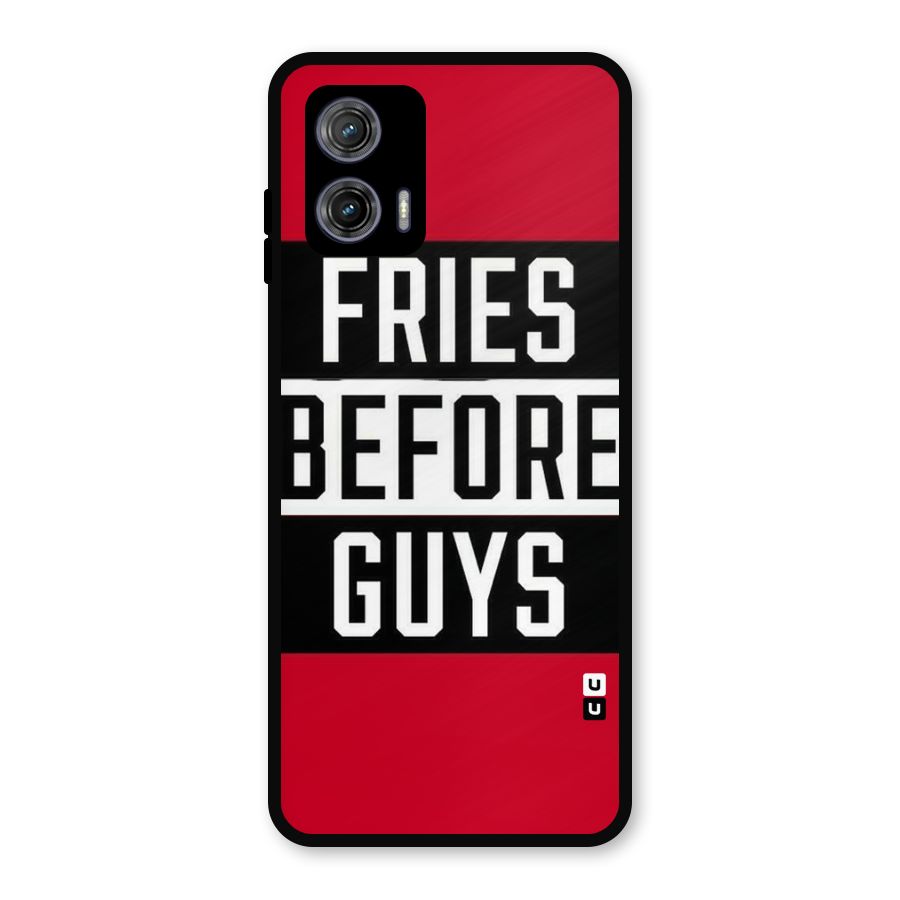 Fries Love Stripes Metal Back Case for Moto G73