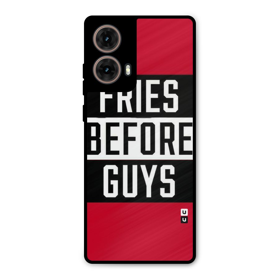 Fries Love Stripes Metal Back Case for Moto G85