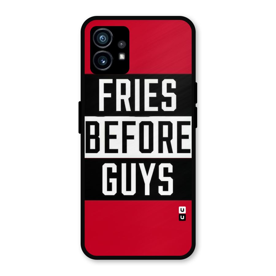 Fries Love Stripes Metal Back Case for Nothing Phone 1
