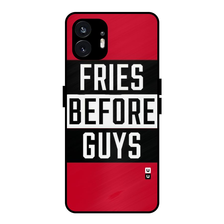 Fries Love Stripes Metal Back Case for Nothing Phone 2