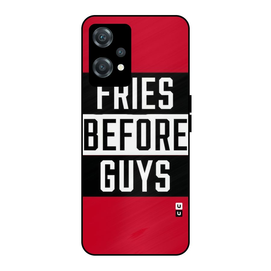 Fries Love Stripes Metal Back Case for OnePlus Nord CE 2 Lite 5G