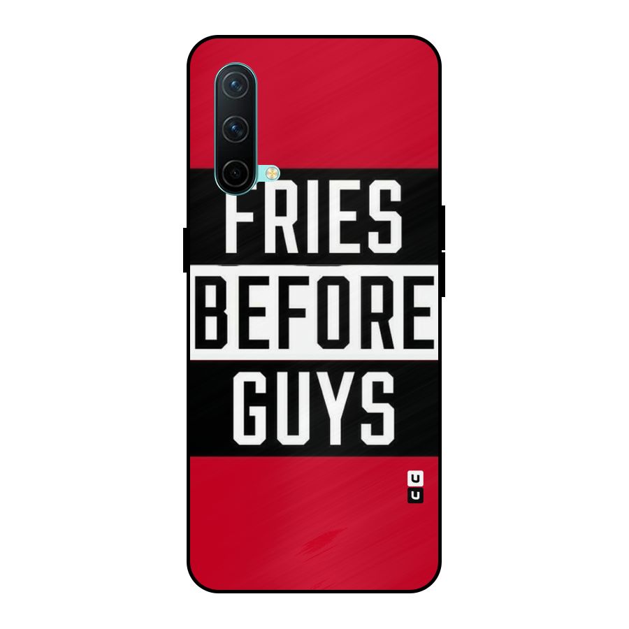 Fries Love Stripes Metal Back Case for OnePlus Nord CE 5G