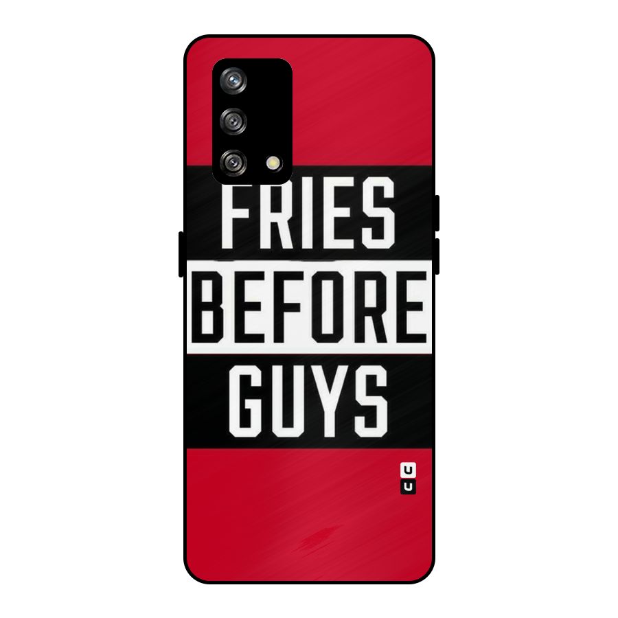 Fries Love Stripes Metal Back Case for Oppo F19