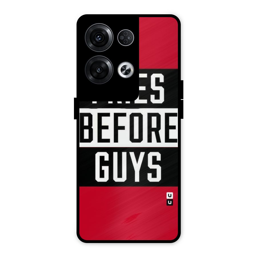 Fries Love Stripes Metal Back Case for Oppo Reno8 Pro 5G
