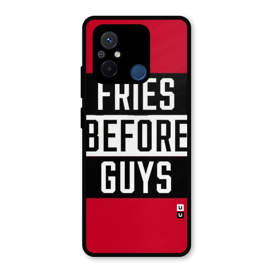 Fries Love Stripes Metal Back Case for Poco C55