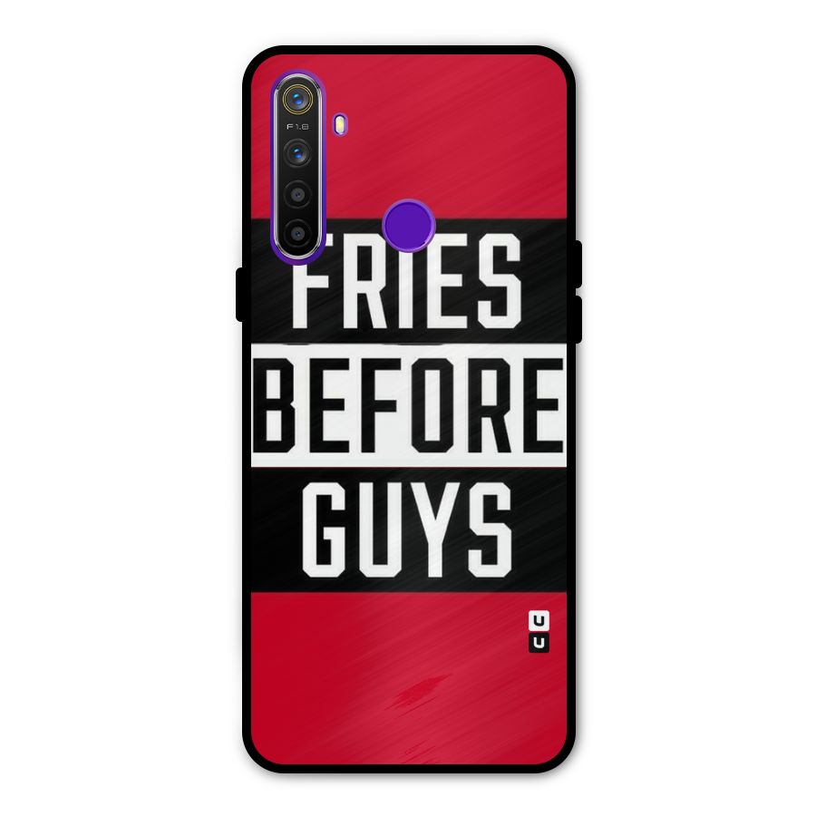 Fries Love Stripes Metal Back Case for Realme 5i