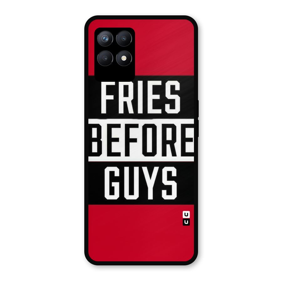 Fries Love Stripes Metal Back Case for Realme Narzo 50
