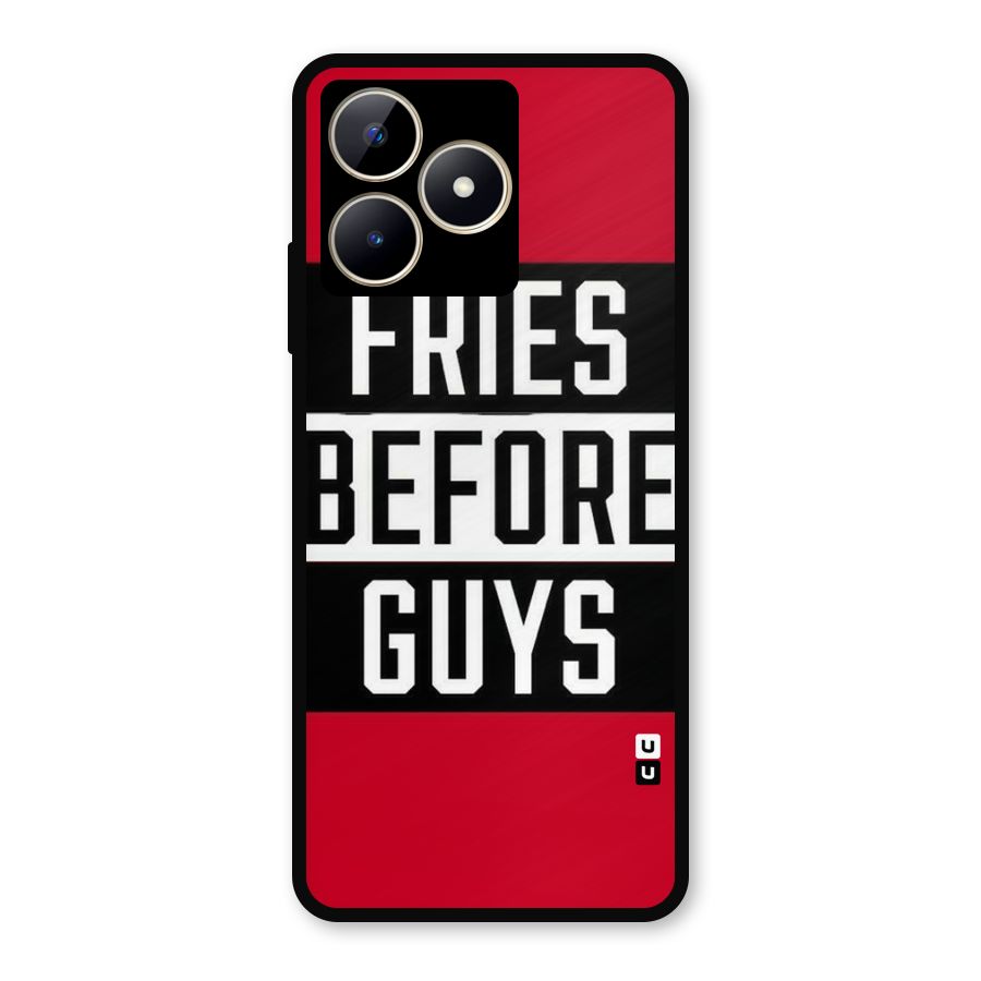 Fries Love Stripes Metal Back Case for Realme Narzo N53