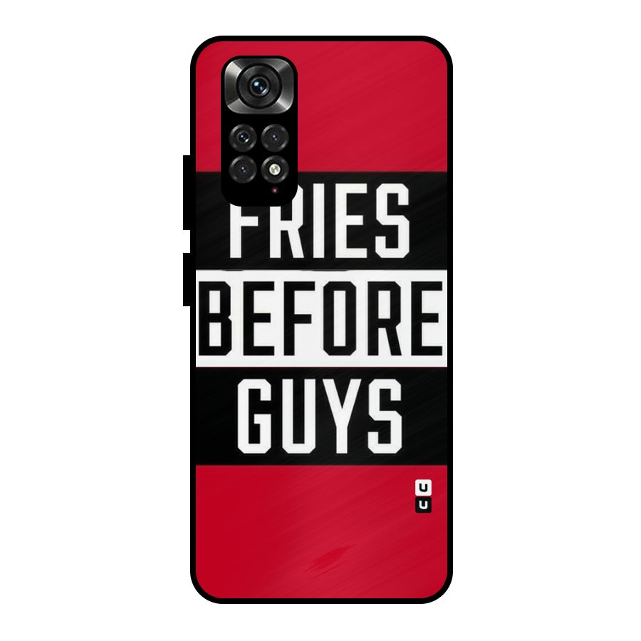 Fries Love Stripes Metal Back Case for Redmi Note 11 Pro Plus 5G
