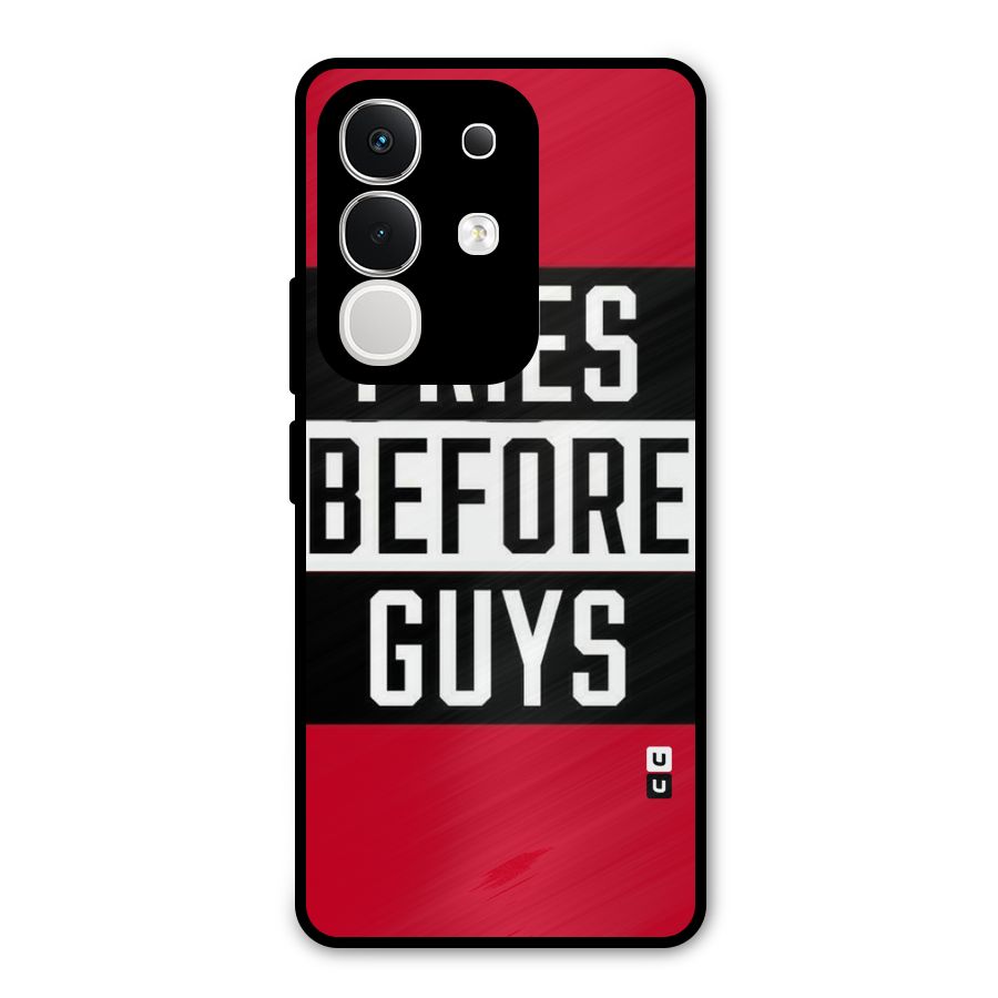 Fries Love Stripes Metal Back Case for Vivo T4x