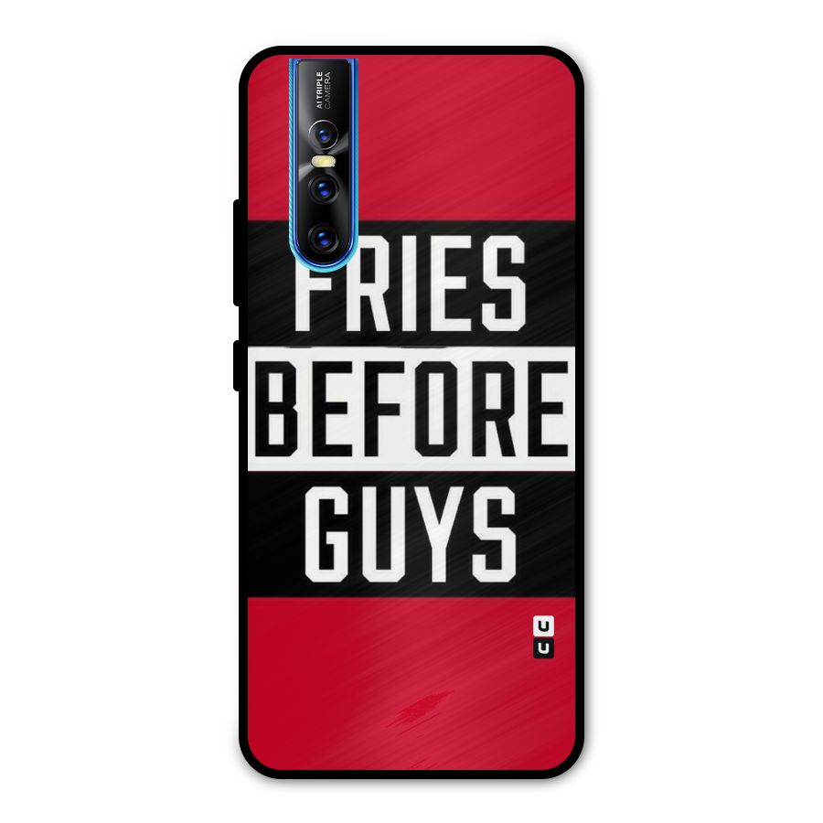 Fries Love Stripes Metal Back Case for Vivo V15 Pro
