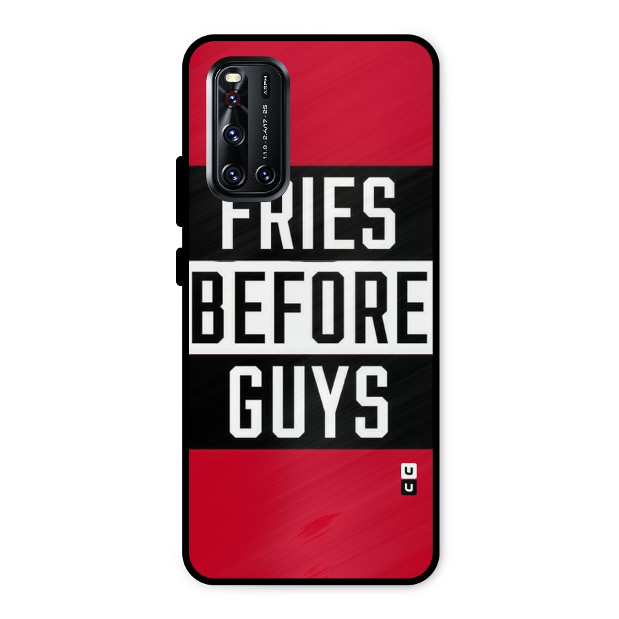 Fries Love Stripes Metal Back Case for Vivo V19