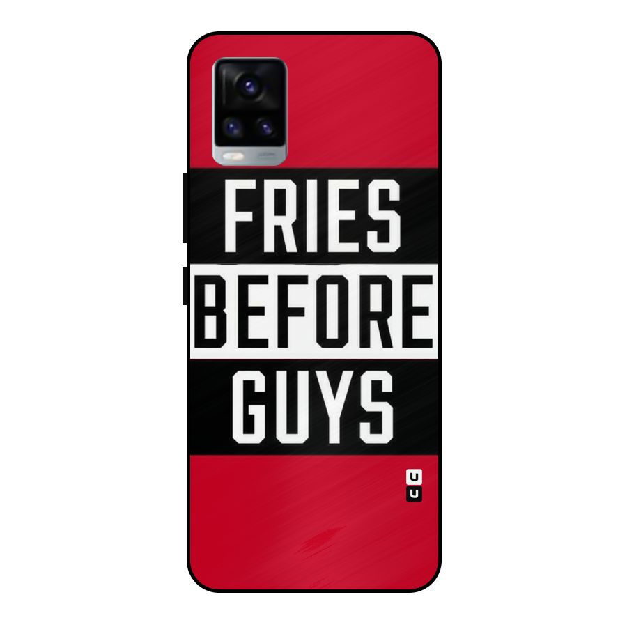 Fries Love Stripes Metal Back Case for Vivo V20