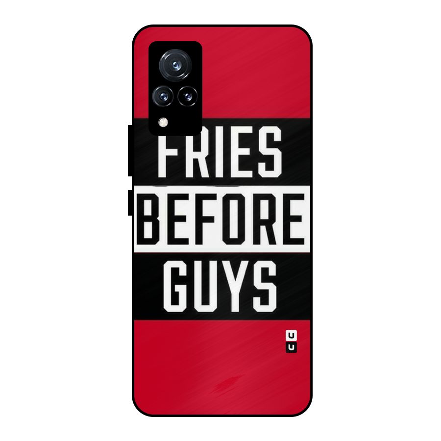 Fries Love Stripes Metal Back Case for Vivo V21 5G