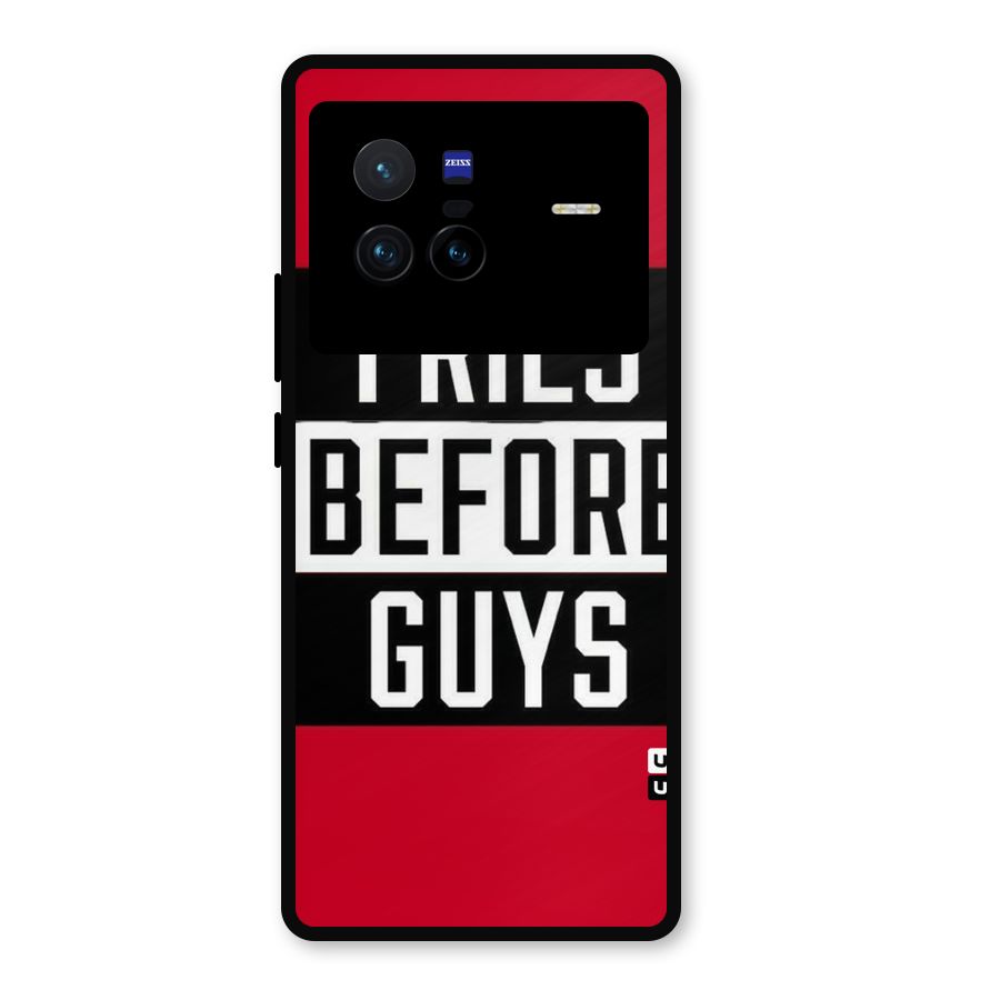 Fries Love Stripes Metal Back Case for Vivo X80
