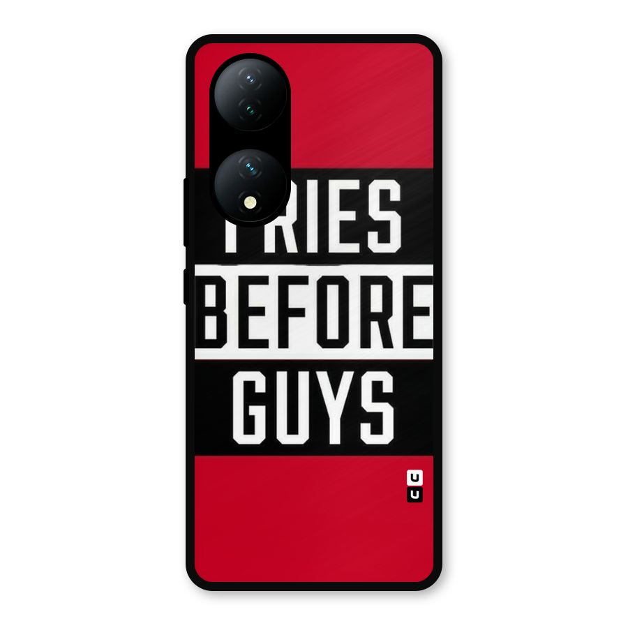 Fries Love Stripes Metal Back Case for Vivo Y100