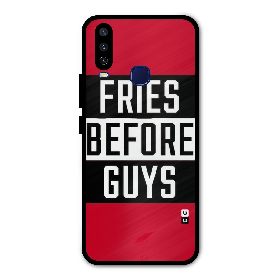 Fries Love Stripes Metal Back Case for Vivo Y15