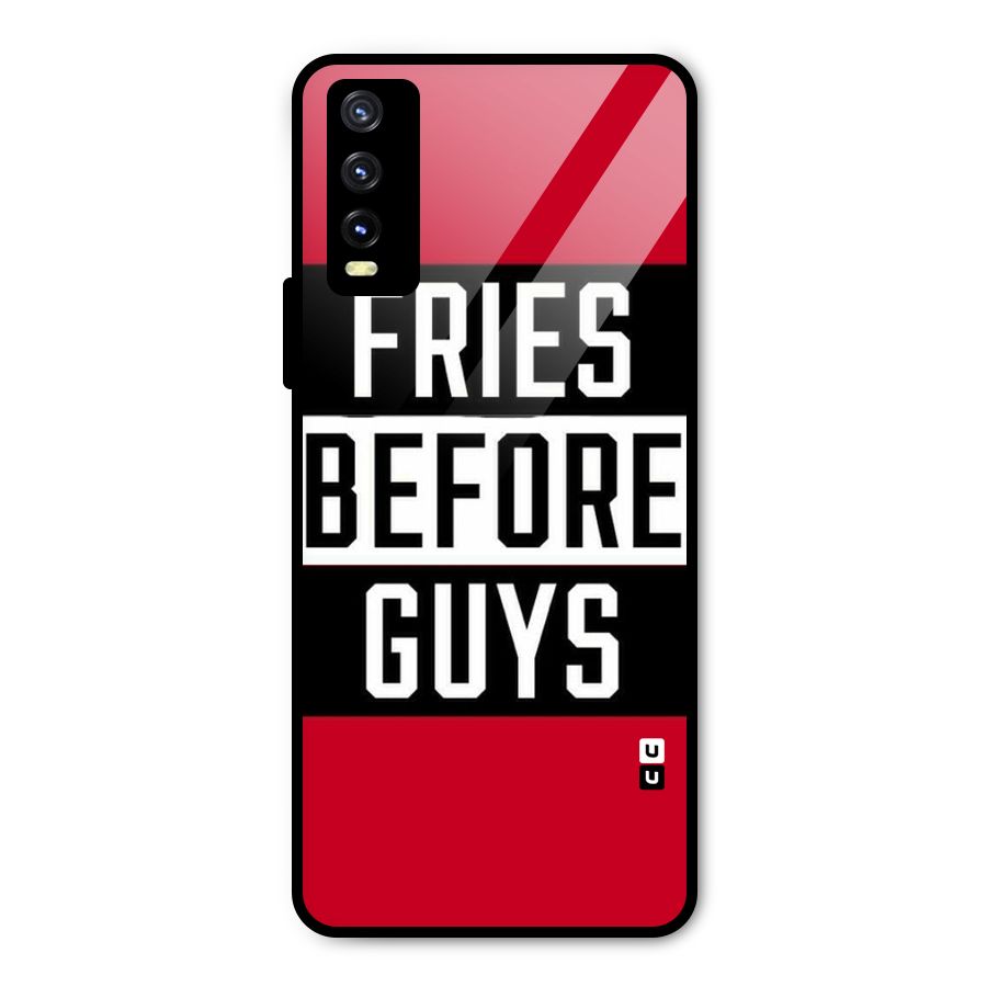 Fries Love Stripes Metal Back Case for Vivo Y20g
