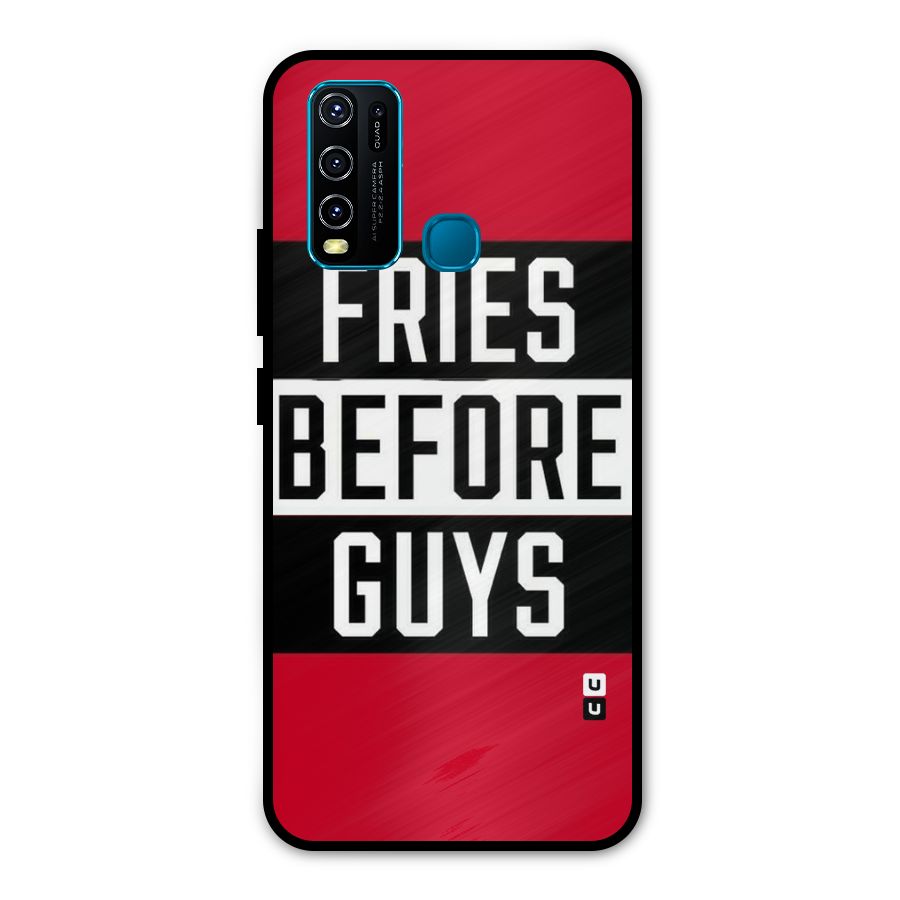 Fries Love Stripes Metal Back Case for Vivo Y30
