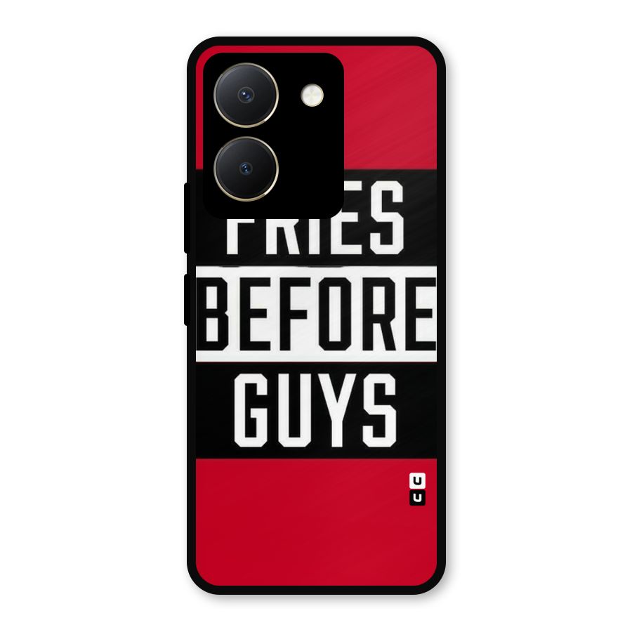 Fries Love Stripes Metal Back Case for Vivo Y36