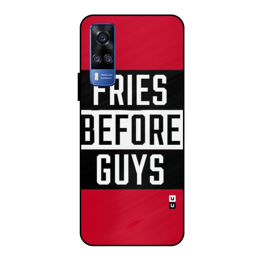 Fries Love Stripes Metal Back Case for Vivo Y51