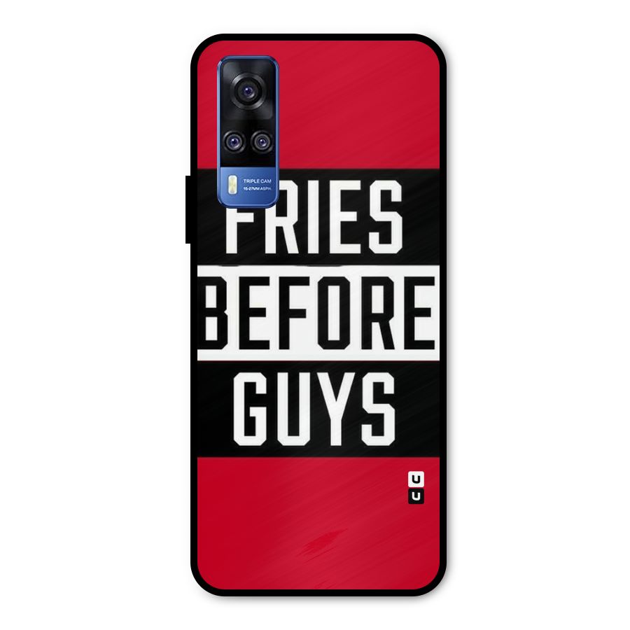 Fries Love Stripes Metal Back Case for Vivo Y51A