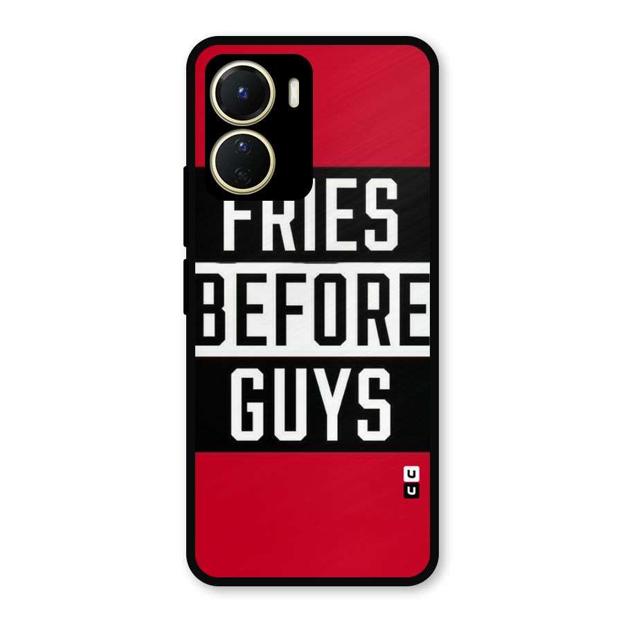 Fries Love Stripes Metal Back Case for Vivo Y56