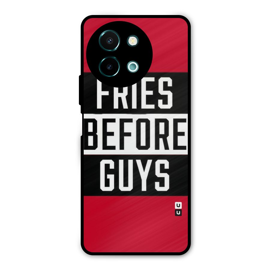 Fries Love Stripes Metal Back Case for Vivo Y58