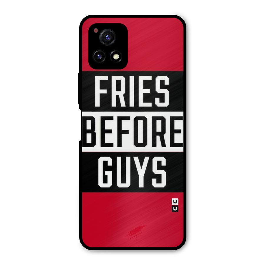 Fries Love Stripes Metal Back Case for Vivo Y72 5G