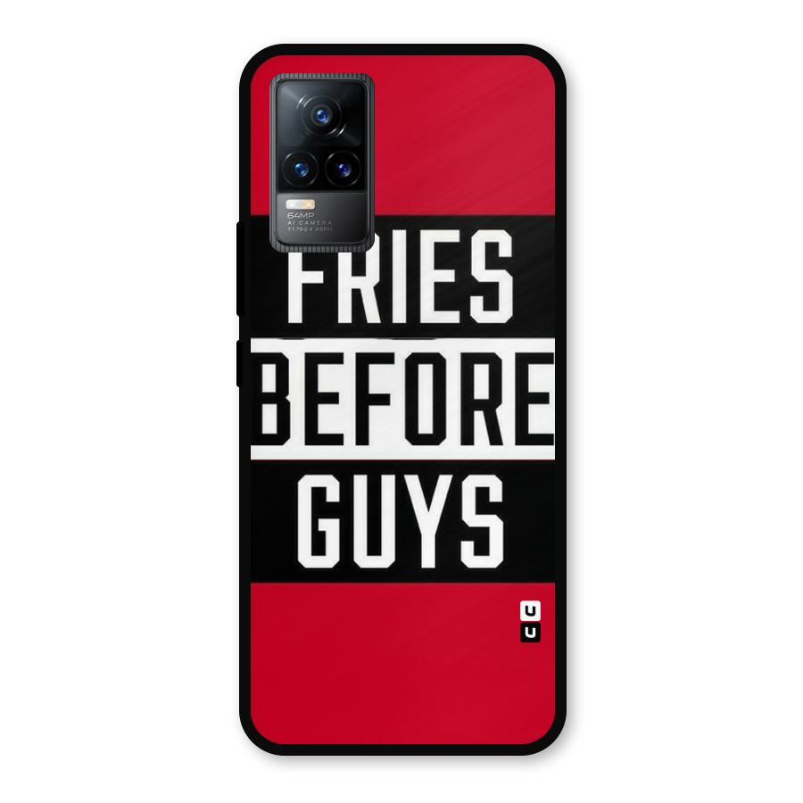 Fries Love Stripes Metal Back Case for Vivo Y73