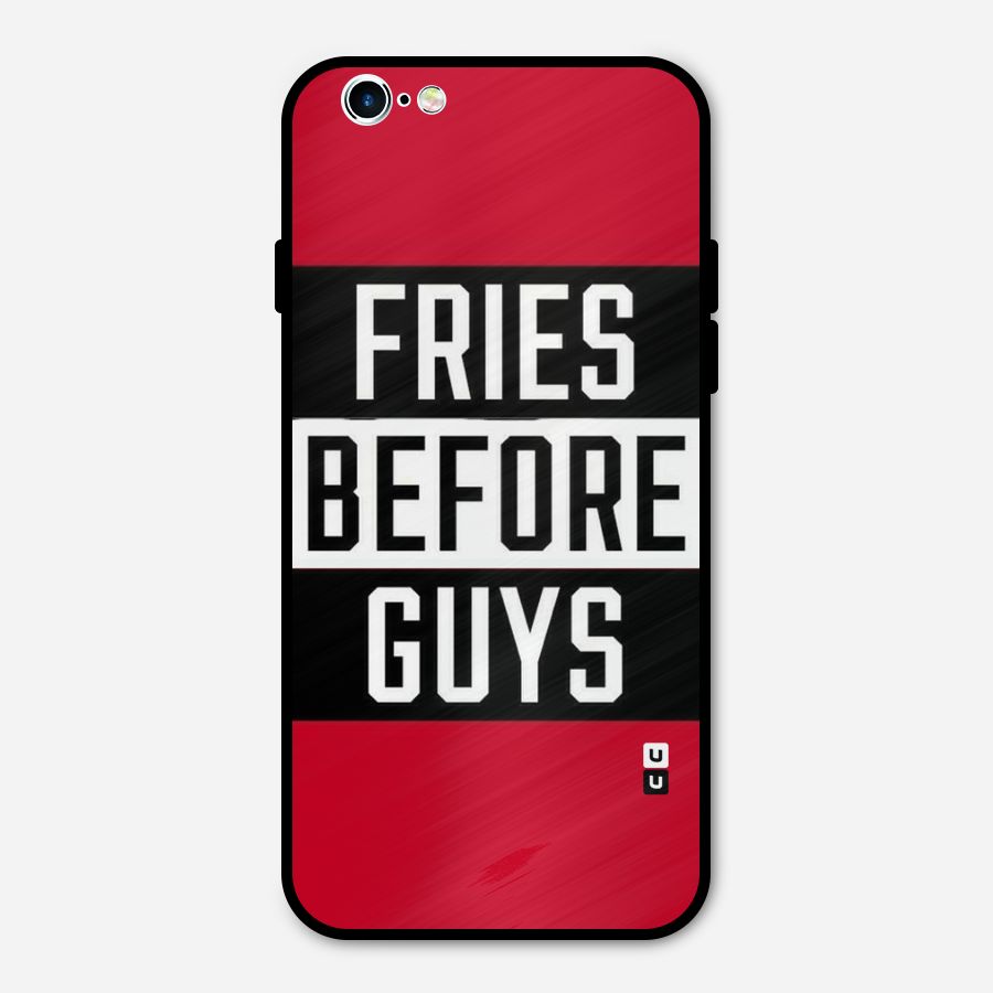 Fries Love Stripes Metal Back Case for iPhone 6 6s
