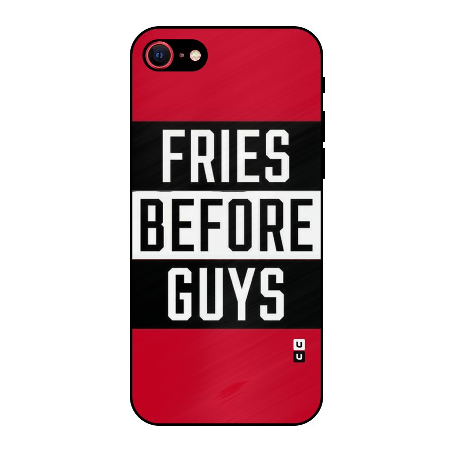 Fries Love Stripes Metal Back Case for iPhone 7