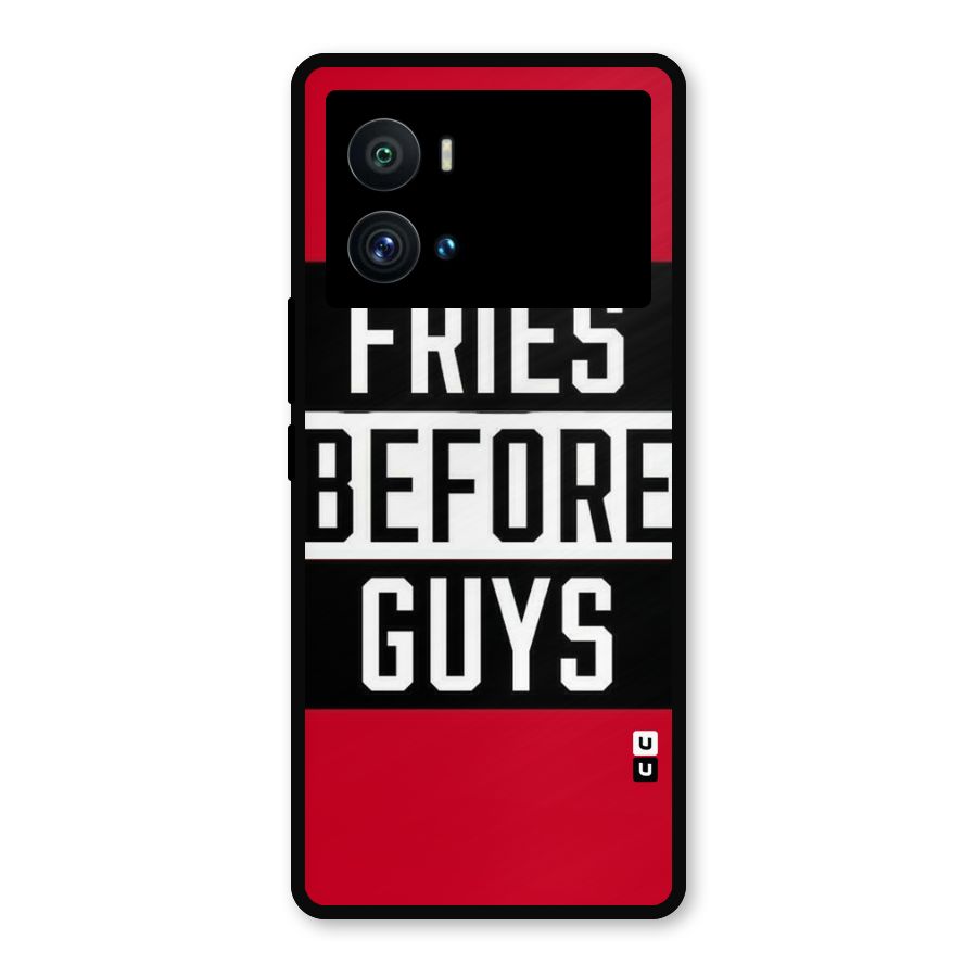 Fries Love Stripes Metal Back Case for iQOO 9 Pro
