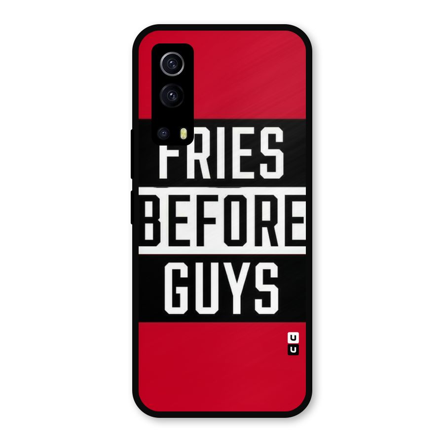 Fries Love Stripes Metal Back Case for iQOO Z3