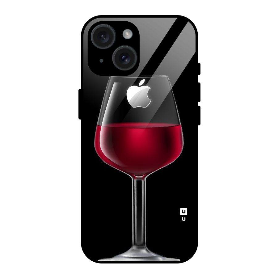 Fruit Printed Design Glass Back Case for iPhone 15