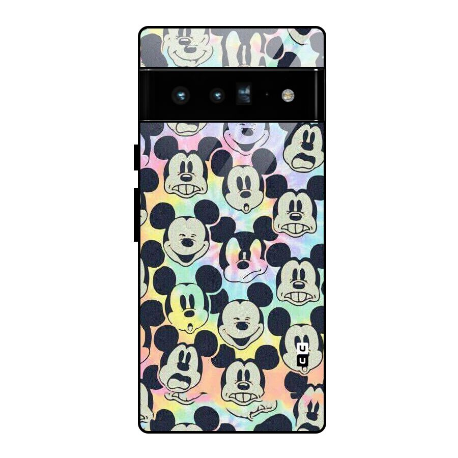 Fun Rainbow Faces Glass Back Case for Google Pixel 6 Pro