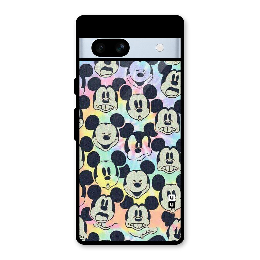 Fun Rainbow Faces Glass Back Case for Google Pixel 7a