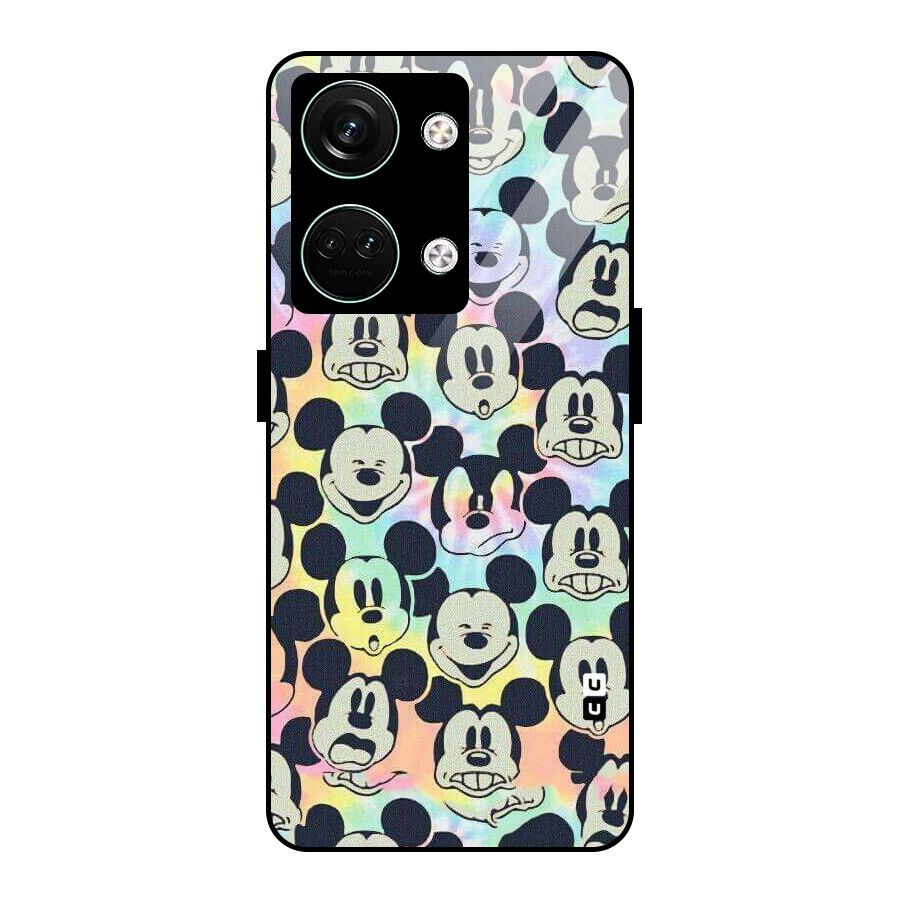 Fun Rainbow Faces Glass Back Case for Oneplus Nord 3