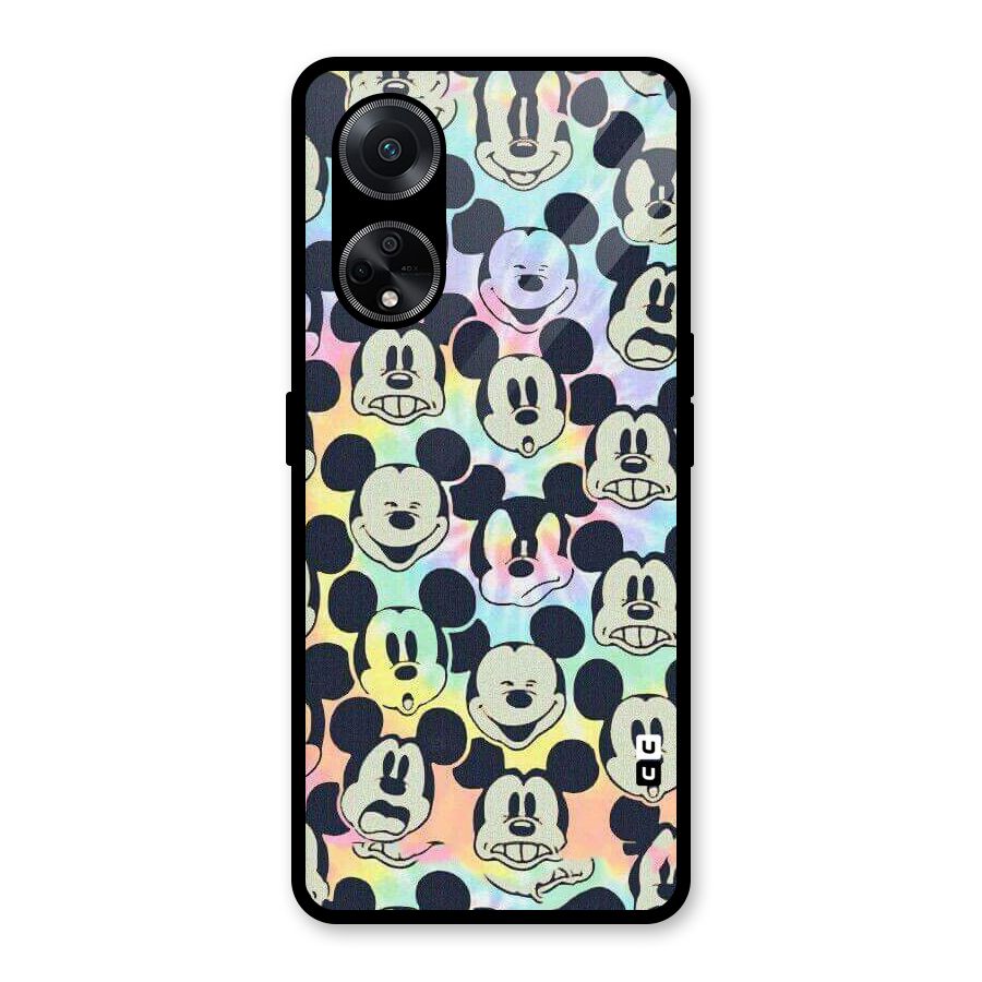 Fun Rainbow Faces Glass Back Case for Oppo F23