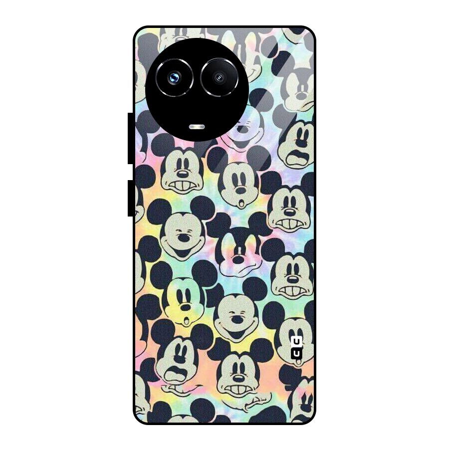 Fun Rainbow Faces Glass Back Case for Realme Narzo 60X
