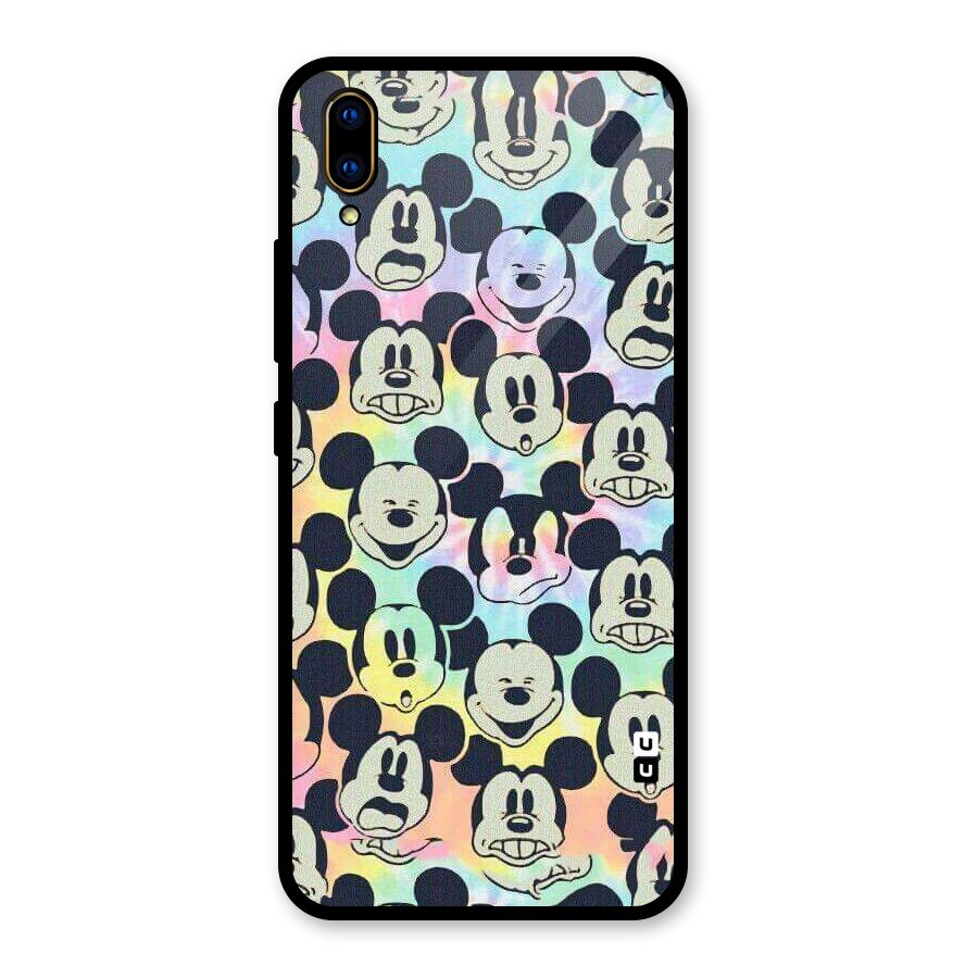 Fun Rainbow Faces Glass Back Case for Vivo V11 Pro