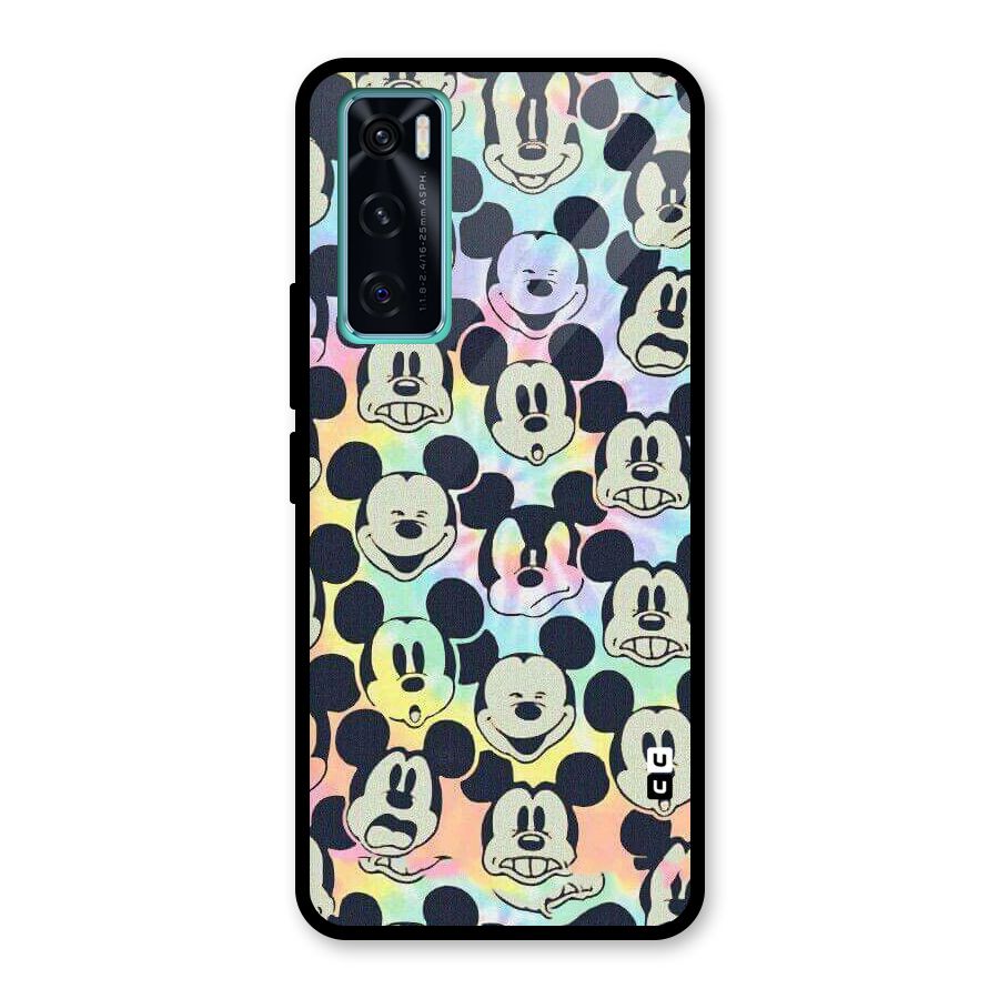 Fun Rainbow Faces Glass Back Case for Vivo V20 SE