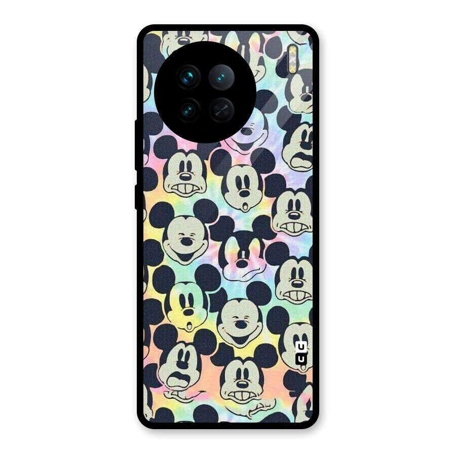Fun Rainbow Faces Glass Back Case for Vivo X90